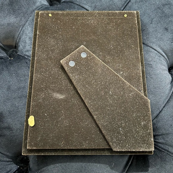 Vintage Solid Brass & Chrome Art Deco Revival Ornate Photo Frame 5x7 EUC 80s 90s - Picture 4 of 11